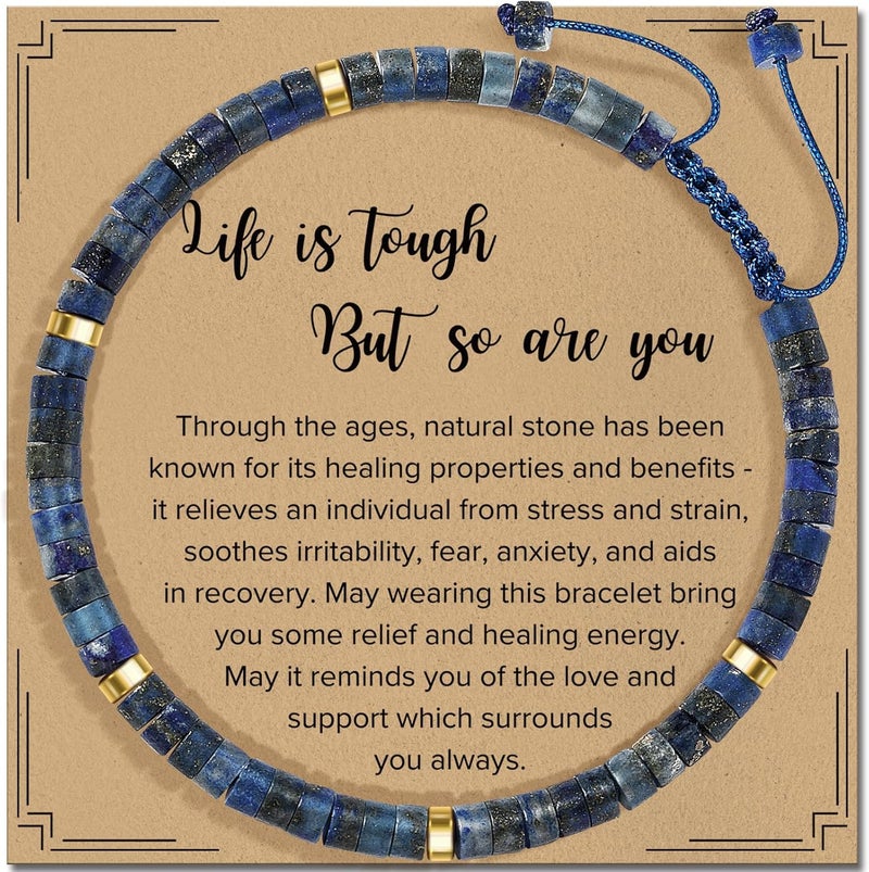 ZOKCC Inspirational Gifts Bracelets for Women: Christmas Day Gifts for Women Friends Sister Mom - Healing Natural Stone Beads Bracelets Thinking of you Get Well Soon Gift for Women - Image 1
